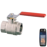 Nickel Plated Brass Lever Ball Valve F-F 1"1/2 - Retail Packed