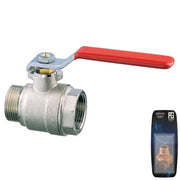 Nickel Plated Brass Lever Ball Valve M-F 1/4" - Retail Packed