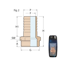 Brass Hose Connector M 1/2" x18mm - Retail Pack