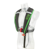Besto Comfort Fit 180N Enhanced Style Auto/Harness Lifejacket - Black/Green