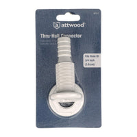 Attwood  Thru-Hull  Skin Fitting  White 3/4"