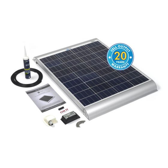 Solar Technology 80W Rigid Solar Panel & Aero Brackets Kit