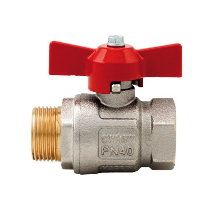 BlueGee Nickel Plated Brass Male/Female Tee Ball Valve 3/8"