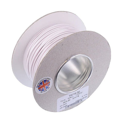 AMC 1mm Thin Wall 32/0.2 mm Cable 50 m White