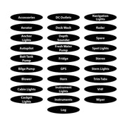 BEP Label Pack For Waterproof Series Switch Panels 900-WP