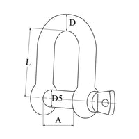 D-Shackles - Short - Eye Bolt