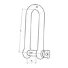 D-Shackles - Long - Eye Bolt
