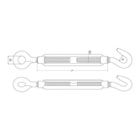 Open Riggingscrew With Eye And Hook
