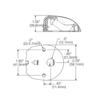 Attwood Oval 2Nm Vertical Surface Mount Sidelight