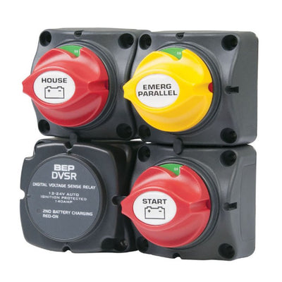 BEP Square Battery Distribution Cluster For Single Engine With Two Battery Banks