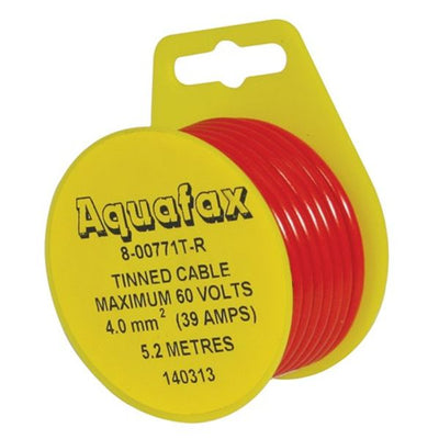 AMC 1 Core Tinned Cable 56/0.30 4.0mm2 5.2m Red (10)