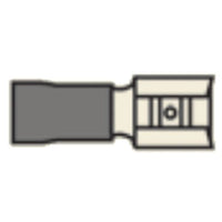 AMC Heat Shrink Terminal Female Spade 6.3mm Red (50) - ChasNewensMarine