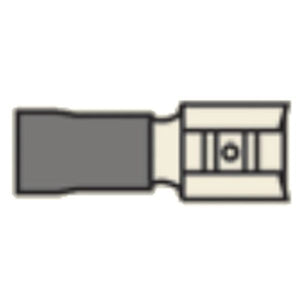 AMC Heat Shrink Terminal Female Spade 6.3mm Red (50) - ChasNewensMarine