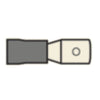 AMC Heat Shrink Terminal Male Spade 6.3mm Red (50) - ChasNewensMarine