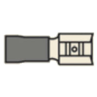 AMC Heat Shrink Terminal Female Spade 6.3mm Yellow (50) - ChasNewensMarine