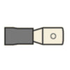 AMC Heat Shrink Terminal Male Spade 6.3mm Yellow (50) - ChasNewensMarine