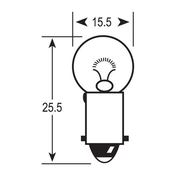 Ring Bulb 24V 6W BA9S (Pk 10)