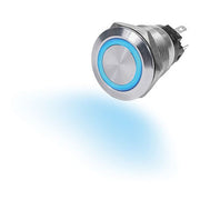 Blue Sea LED Push Button Switch SS 10A Off-On Blue