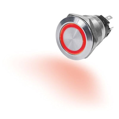 Blue Sea LED Push Button Switch SS 10A Off-On Red