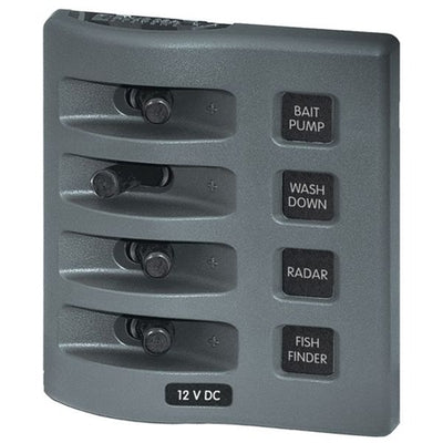 Blue Sea WeatherDeck 4-Position Waterproof Switch Panel (No Fuse/CB)