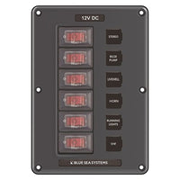 Blue Sea IP66 Circuit Breaker Switch Panel 6 Position Grey
