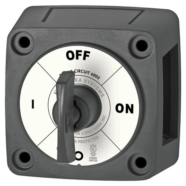 Blue Sea Mini Switch On/Off with Key 300A Black - ChasNewensMarine