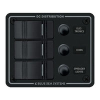 Blue Sea 3-Position IP66 Waterproof Vertical C/B Panel Black
