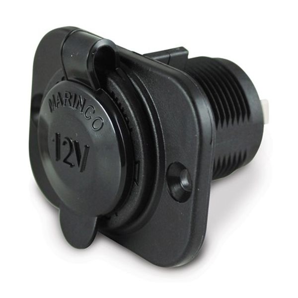 Marinco Sealink Deluxe Socket 12V Black - ChasNewensMarine