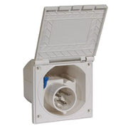 AG Flush Mounted Mains Inlet Socket White - ChasNewensMarine
