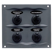 BEP Compact Marine Waterproof Panel 4 Switch Black