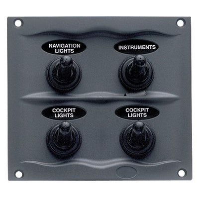 BEP Compact Marine Waterproof Panel 4 Switch Black