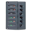 BEP Contour Switch Panel 6-Way with 3 Fuses - ChasNewensMarine
