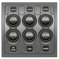 BEP Contour Int 6-Way Switch Panel 1000 Series - ChasNewensMarine