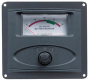 BEP 80-601-0020-00 3 Input Panel Mounted Analog 12V Battery Condition Meter (expanded scale 8-16V DC range)