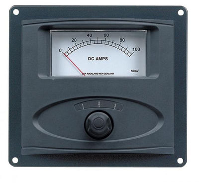 BEP 80-601-0025-00 Panel Mounted Analog Ammeter Panel 0-100Amp