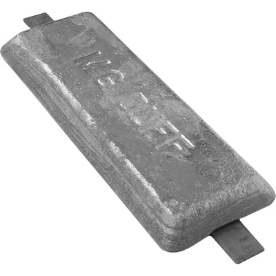 MG Duff ZD60 Straight Zinc Hull Anode for Salt Waters (6.0kg / Weld)  812007