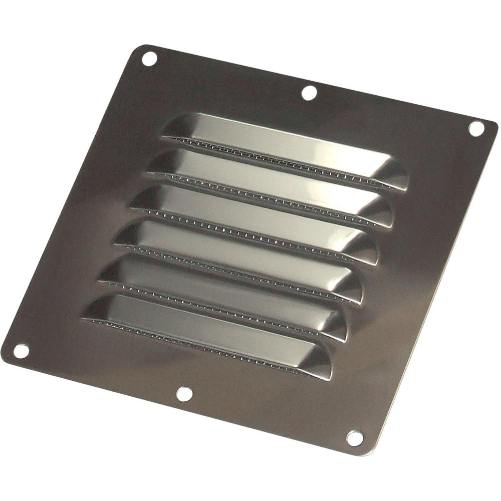 4Dek Stainless Steel Louvered Air Vent with Fly screen (127mm x 115mm)  813591 - ChasNewensMarine