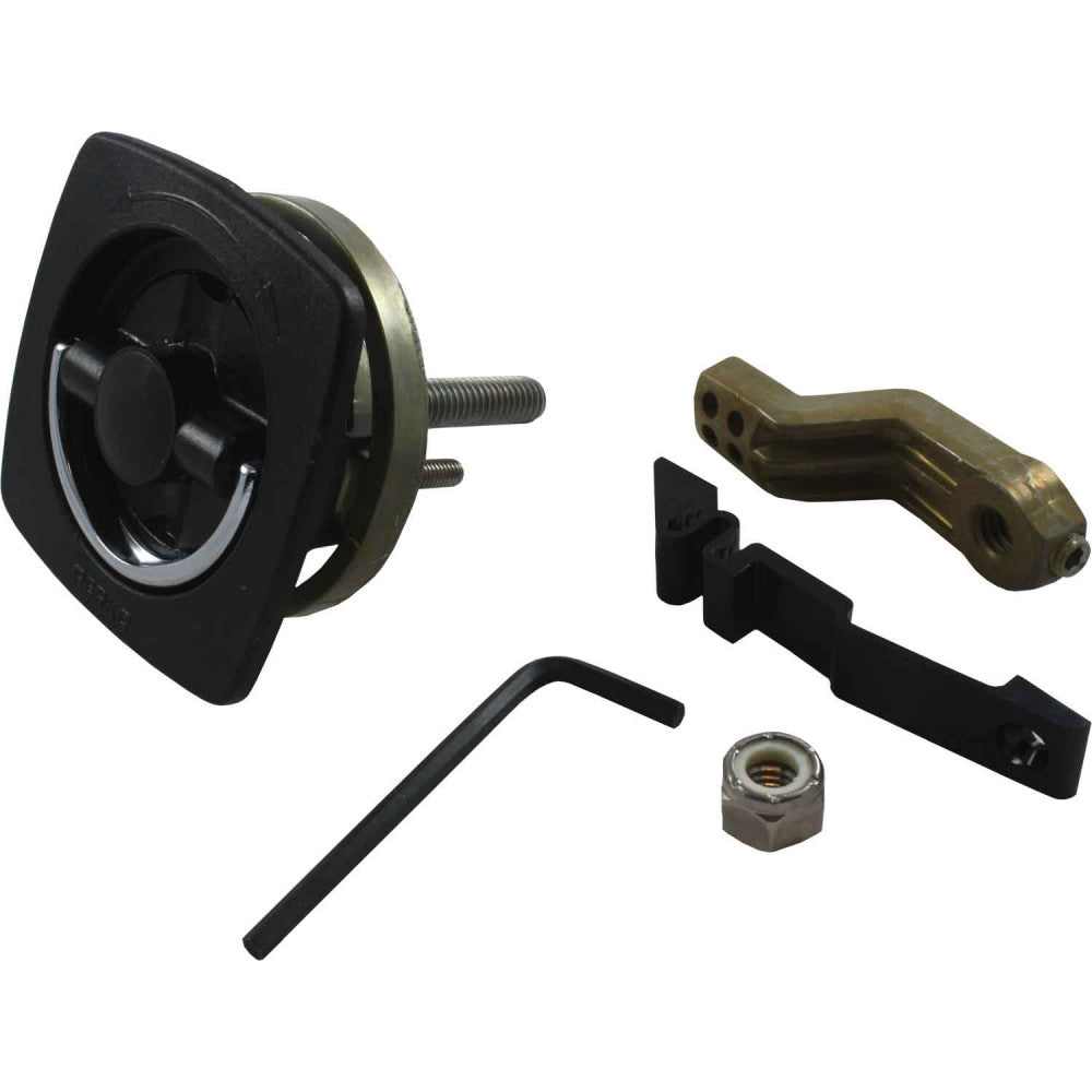 Perko 0932 Flush Latch (With Number 1 Cam Bar / Black)  827965 - ChasNewensMarine