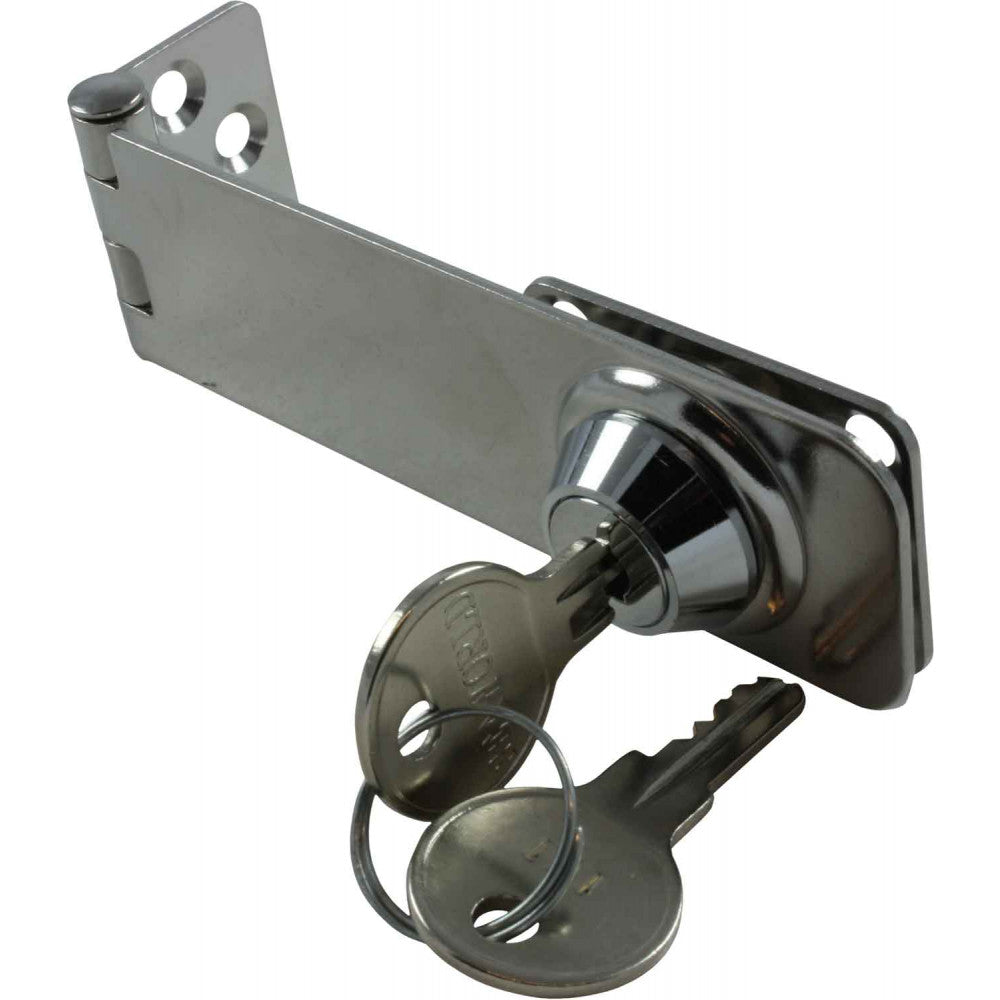 4Dek Stainless Steel Locking Hasp Latch (105mm x 30mm)  831091 - ChasNewensMarine