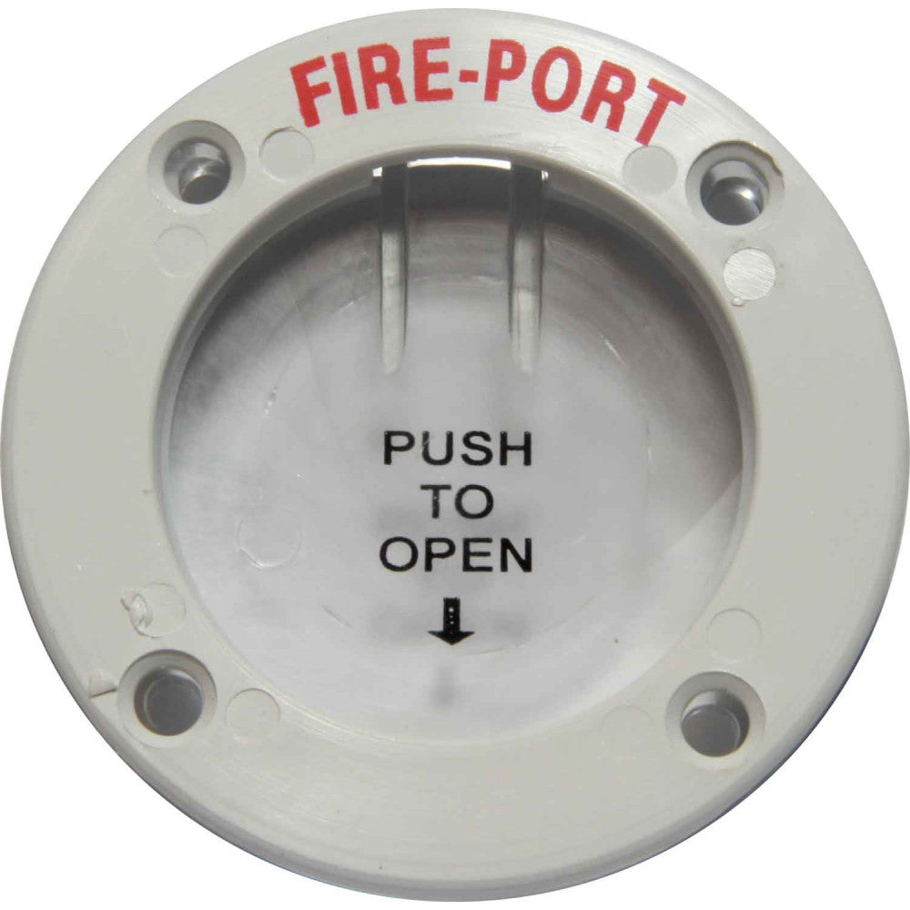 Osculati White Fire Port for Fire Extinguishers (45mm Cutout, 68mm OD)  831900 - ChasNewensMarine