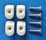 White Hooks/Screws (Pack of 4)