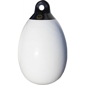 Dan-Fender White Single Eye Fender for 17-30' Boats (210mm OD x 360mm)  895008 - ChasNewensMarine