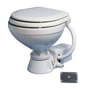 Ocean Electric Standard Compact Toilet Wooden Seat 12V - ChasNewensMarine