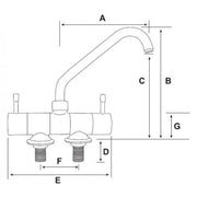 Trem Monobloc Pull-Up Shower/Mixer with 1.5m Hose