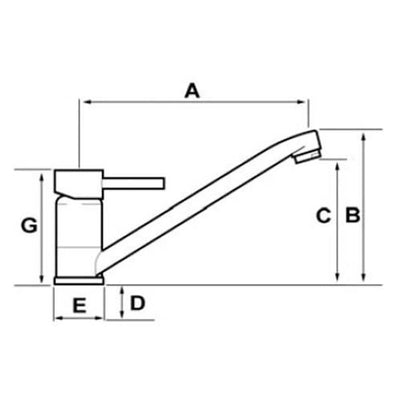 Osculati Mixer Tap Single Control Double Joint/Folding Chrome - ChasNewensMarine