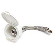 Can Plastic Housing White with Chrome Mixer Kit