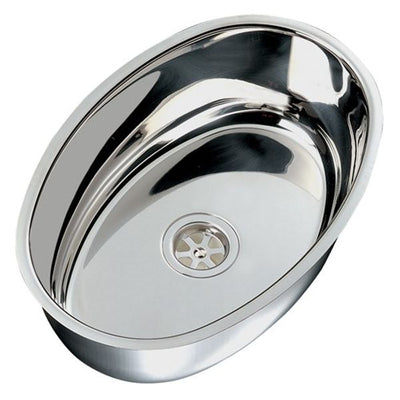 Osculati SS Oval Hand Basin / Sink 356 x 240mm ID