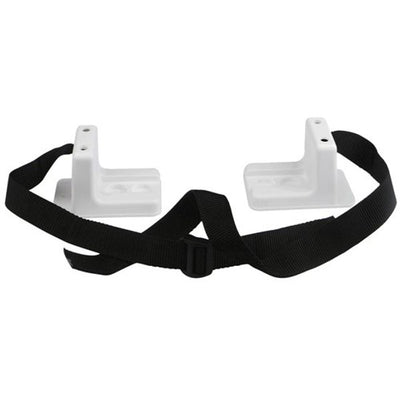 Can Plastic Tank Brackets with Straps (White)