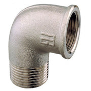 90° elbow M-F     Nickel-plated brass