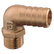 90° hose connector M     Yellow brass